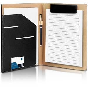 lot 16194 image: 360° Foldable Clipboard Portfolio with Non-Marking Magnetic Clip & Elastic Pen Loop, A4Letter Document Holder for Business, Office & Interviews