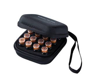 lot 18440 image: Moyite 16 Slots, Peptide Case for Fridge, Fits 1ml 2ml 3ml Vials Storage for Peptide, Insulin, GLP-1 Etc,with Hand Strap and Logo, Black, Case Only, Small Size