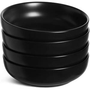 lot 19004 image: LE TAUCI Pasta Bowls 45 oz, Salad Bowls Set for Serving Soup, Pasta, Noodle, Dinner, Large Kitchen Bowl Plates, Microwave Safe - 8.5 Inch, Set of 4, Matte Black