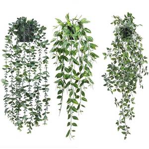 lot 19005 image: Fake Plants Artificial Hanging Plants 3 Pack Fake Potted Plants for Wall Home Room Office Indoor Decor
