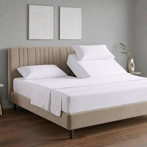 lot 19010 image: Decfair 100% Egyptian Cotton 800 Thread Count Split Head King Sheets Sets for Adjustable Bed, 34�� Flex Top King, Luxury Hotel Collection Soft Breathable Sateen Weave, 16 Deep Pocket - 4Pc, White