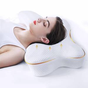 lot 19031 image: Smusrks Cervical Neck Pillow Pain Relief Ergonomic Pillow for Side and Back Sleepers - Butterfly Memory Foam Pillows Soft Breathable fit Bed Travel Business Deep Sleep