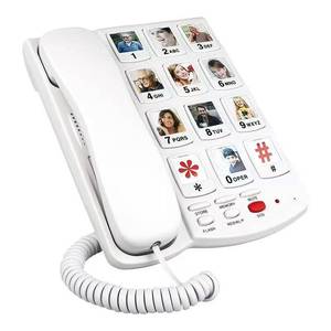 lot 19042 image: Large Button Phones for Seniors - Big Button Telephone with SOS Emergency Dial, Extra Loud Volume, Hearing Aid Compatible, Easy Operation for Elderly(Pictured_Key)