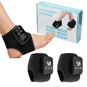 lot 19045 image: Foot Massager for Neuropathy, Cordless & Portable Foot Massager, with 3 Vibration Modes and 5 Heat Levels, for HomeOfficeTravel��2pcs,Black��