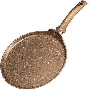 lot 19927 image: Innerwell Nonstick Crepe Pan, Granite Coating Flat Skillet Dosa Tawa Tortilla Pan, 10 inch Pancake Griddle Roti Pan With Stay-Cool Handle, Induction Compatible, PFOA Free