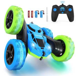 lot 19954 image: Hamdol Remote Control Car for Kids, 360° Rotating Double-Sided RC Car with LED Headlights, 4WD 2.4GHz Electric Rechargeable Toy Vehicle for Boys and Girls, Perfect Birthday