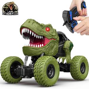 lot 19960 image: Remote Control Dinosaur Car for Kids Boys, 2.4Ghz All Terrain Remote Control Dinosaur Truck with Light, Rechargeable 4WD Off Road RC Car Toys for Kids 3 4 5 6 7 8-12 Year Old Boys Girls Birthday Gift