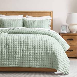 lot 19962 image: WDCOZY Sage Green Twin Quit Size Bedding Sets with Pillow Sham, Lightweight Soft Bedspread Coverlet, Quilted Blanket Thin Comforter Bed Cover for All Season, 2 Pieces, 68x90 inches