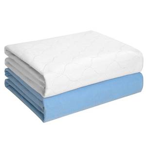 lot 19971 image: Heavy Absorbency Bed Pad, Washable and Reusable Incontinence Bed Underpads, 34X52 (2 Pack), Waterproof Mattress Protector