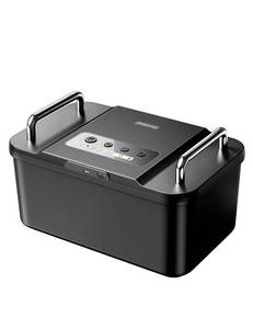 lot 20023 image: Vaydeer Safe Timed Lock Box with Dual Metal Handles-Phone Lock Box with Timer Unplug from Phone, Video Game, Social Media, Craving, Self-Control Lockable Storage Box for Focus & Self-Control(Black)