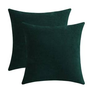 lot 20027 image: Qanatmz Hunter Green Cozy Soft Throw Pillow Covers, Army Green Decorative Chenille Square Couch Cushion Cases for Sofa Decor, Set of 2, 18 x 18 Inches