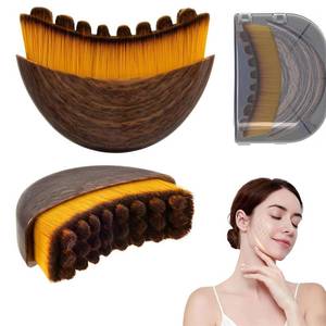 lot 20033 image: Fvaql Lymphatic Contour Face Brush, Facial Lymphatic Drainage Massage Tool for Jawline Sculpting & Puffiness Reduction, Soft Face Dry Brushing Massager for Women Daily Skin Care
