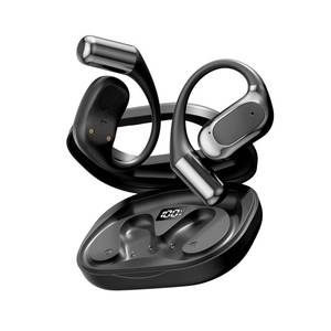 lot 20042 image: CHENRUIDA Open Ear Headphones Bluetooth Wireless Over Ear Earbuds with Ergonomic Earhook Ear Buds, Led Power Display,48h Playtime��Ipx6 Waterproof Comfortable for Workout��Cycling��Running (Black)