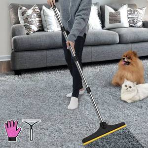 lot 20051 image: B-Land Carpet Rake for Pet Hair Removal, Reusable Pet Hair Remover with 60�� Adjustable Long Handle, Carpet Scraper Dog Cat Hair Remover Tool for Rugs, Mats