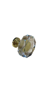 lot 20068 image: Crystal Door Knobs with Brass Hardware (12 pack)