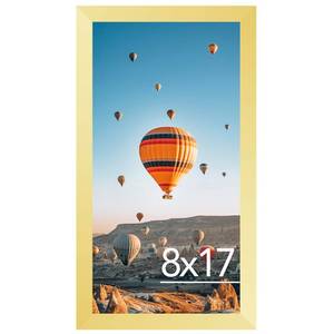 lot 20084 image: JCJMY 8x17 Picture Frame Gold for Poster Photo Picture, Horizontal and Vertical Formats for Wall Hanging, 8 x 17 Wall Gallery Poster Photo Frame for 8 by 17 Photos Posters, Gold (open face, no glass pane)