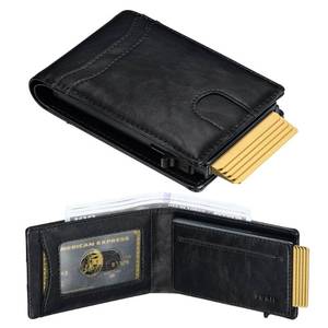 lot 20089 image: furid Card Wallet For Men Slim Smart Rfid Minimalist Front Pocket Pop Up Wallet with ID Window - Stocking Stuffers Gifts Boxed for Husband Father at Birthday Anniversary