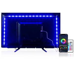 lot 20124 image: PANGTON VILLA TV LED Backlight for 40-60 Inch TV, 8.2ft LED Lights for TV with Bluetooth APP & Remote Control, 16 Color Led Strip Lights Changing TV Lights Behind with Music Sync for Bedroom