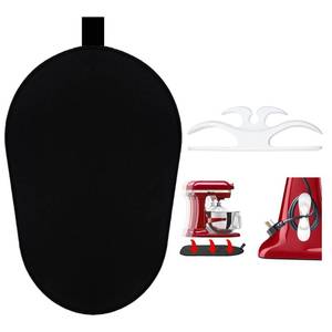 lot 20126 image: Sliding Mat for Kitchenaid Mixer, Mover Mat Pad for 5-8Qt Bowl Lift Stand Mixer, Kitchen Appliance Slider Compatible for Pro 600 Stand Mixer with White Kitchen Accessory, Kitchen Aid Mixer Accessories