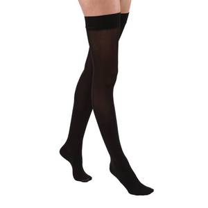 lot 20134 image: JOBST Relief Thigh High Graduated Compression Stockings 15-20mmHg - Comfortable Unisex Design with Silicone Dot Band - Closed Toe, Black, Medium