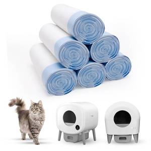 lot 20138 image: 60 Count 26 x 11.8 Cat Litter Box Liners for Fsitego and Fumoi Self Cleaning Litter Box, Extra Thick Heavy Duty Cat Litter Bags Replacement, 3-4 Gallons of Capacity