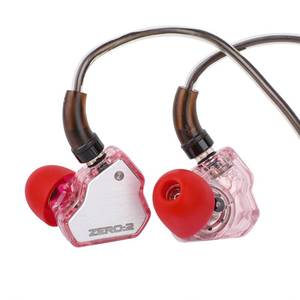 lot 20148 image: Linsoul 7Hz x Crinacle Zero2 in Ear Monitor, Updated 10mm Dynamic Driver IEM, Wired Earbuds Earphones, Gaming Earbuds, with OFC IEM Cable for Musician (with MIC, Pink)