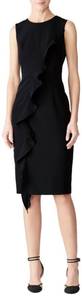 lot 20495 image: Milly Rent the Runway Pre-Loved Black Italian Cady Tilly Dress, Black, 8
