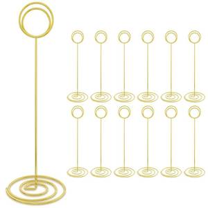 lot 20498 image: GPYG 8.75 Inches Table Number Holders, 12 Pack Table Numbers Stands Place Card Holder for Wedding Party Graduation Restaurant Sign Holder Home Photo Picture Display Stand