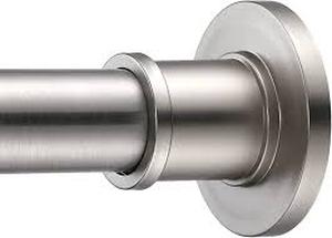 lot 5753 image: Adjustable Brushed Nickel Shower Curtain Rod