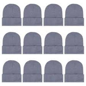 lot 6319 image: Gray Winter Knit Hat - One Size sixth gray two blue