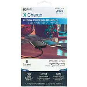lot 6337 image: Pom X Charge 10,000mAh Portable Power Bank