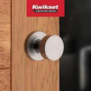 lot 6343 image: Kwikset Signature Series Hall & Closet Door Knob with Microban