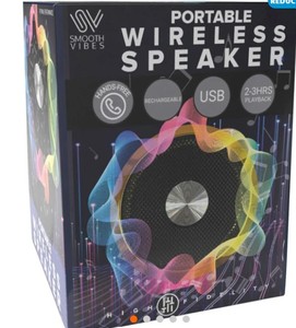 lot 6317 image: AJ099 2.75 in. Mini Black Wireless Portable Speaker -