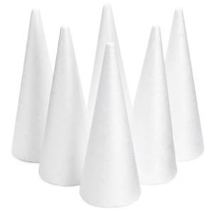 lot 1155 image: Bright Creations Foam Cones for Crafts - Foam Tree Forms for Flower Arrangements & DIY Art Projects - 3.8 x 9.5 in, White, Pack of 6