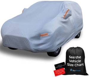 lot 1156 image: EzyShade 10-Layer SUV Car Cover Waterproof All Weather. See Vehicle Size-Chart for Accurate Fit. Outdoor Full Exterior Covers for Automobiles Heavy Duty Tarp Jeep Rav4 CRV. Size S1 (See SizeChart)