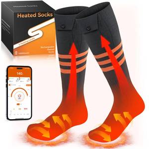 lot 2017 image: Heated Socks for Men Women, Upgraded Rechargeable Electric Heated Socks Up to 10 Hours, Washable Winter Foot Warmer Socks for Outdoor Camping Skiing Hunting Hiking