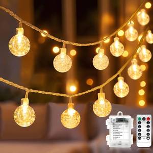 lot 2021 image: Metaku Globe String Lights Fairy Lights Battery Operated 16.4ft 50LED String Lights with Remote Waterproof Indoor Outdoor Hanging Lights Decorative Christmas Lights for Home Party Patio Garden Wedding