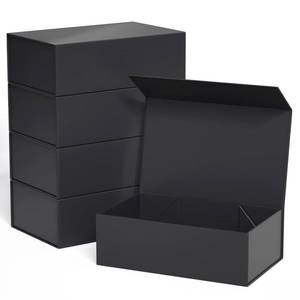 lot 2456 image: Gift Boxe 12 x 6 x 4 with Magnetic Closure Lid Gift Boxes for Presents,Bridesmaid Gifts Box,Cute Box,Birthday Gift box,Luxury for Gift Packaging, Magnetic Gift Box for Wrapping Gifts (Black5PCS)