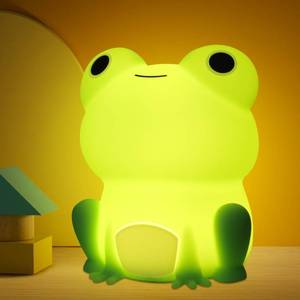 lot 2457 image: OkiyiD Frog Night Light for Nursery, Rechargeable Dimmable Bedside Lamp with Touch Control(ABSSIL), Portable Kids Gift for Girls, Boys, Babies