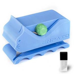 lot 2473 image: Enpato Cardboard Cutter for Cat Scratchers with 10pcs Blade,3D Printed Card Board Cutter Kids DIY Cat Scratchers Cardboard Strip Tool Machine for Cat Lovers (Light Blue)