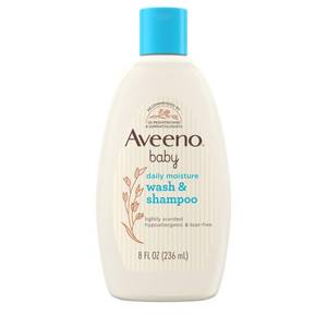 lot 2484 image: Aveeno Baby Wash & Shampoo For Hair & Body, Tear-Free, Fresh, 8 Oz