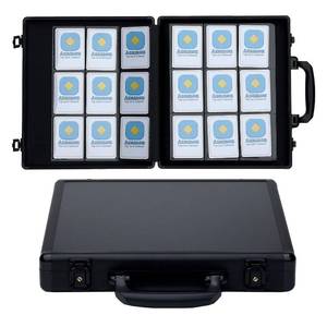 lot 3677 image: Azamou Premium 9-Pocket Hard Case Card Binder - 450 Cards for Collectible TCG MTG YGO Sports Cards  Not for Top LoadersSleeves (Black 450-Sleeve-Free)