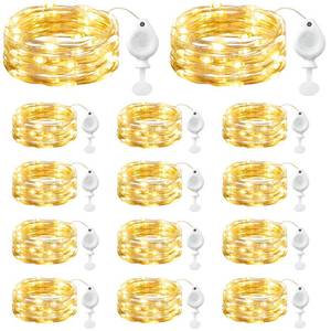 lot 4296 image: Brightown 14 Pack LED Fairy Lights Battery Operated String Lights, 7ft 20LED Waterproof Silver Wire Twinkle Lights, Firefly Starry Moon Lights for Mason Jars DIY Christmas Wedding Party Bedroom