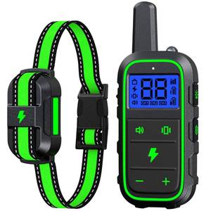 lot 4310 image: DogStop Dog Training Collar Electric Dog Collar with 4 Training Modes and Rechargeable Remote Waterproof Range 3300Ft for Small Medium Large Dogs(Green)
