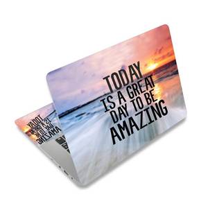 lot 4345 image: Newplenty Laptop Skin Sticker,13.3 14 15 15.4 15.6 inch Laptop Skins,Universal Vinyl Decal,Dustproof Scratch Resistant Reusable Cover Protector with Free 2 Wrist Pads (Orange and Gray)