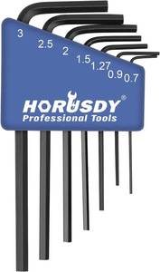 lot 4372 image: SEDY 7-Piece Mini Hex Key Metric Set, L Shape Allen Wrench, 0.7mm, 0.9mm, 1.27mm, 1.5mm, 2mm, 2.5mm, 3mm, Cr-V