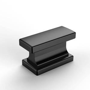 lot 4376 image: Amerdeco 20 Pack Matte Black Cabinet Knobs 1.46 Inch(37mm) Single Hole Cabinet Handles Rectangle Dresser Knobs Drawer Knobs and Pulls for Bathroom Cabinets
