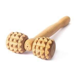lot 4379 image: tuuli Accessories - T-Shape Massage Roller, Body and Face Roller, Multi-Functional Facial Massager, Helps Ease Muscle Tension and Supports Skin Health, Wooden Roller Massager Tool