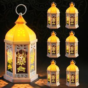lot 5770 image: 6 PCS Ramadan Lantern Lights, 8 Large Ramadan Eid Decorations for Home 2026, Ramadan Lanterns Decorative Ramadan Table Indoor Outdoor Decor, Eid Mubarak Ramadan Gifts for Kids ����� �����