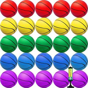 lot 5778 image: Oleitodh 30Pcs 7 Mini Basketballs Balls Bulk, PVC Small Basketball for Over The Door Basketball Hoop Games Party Favors Indoor Outdoor Play Adults Kids Pool Beach Colorful